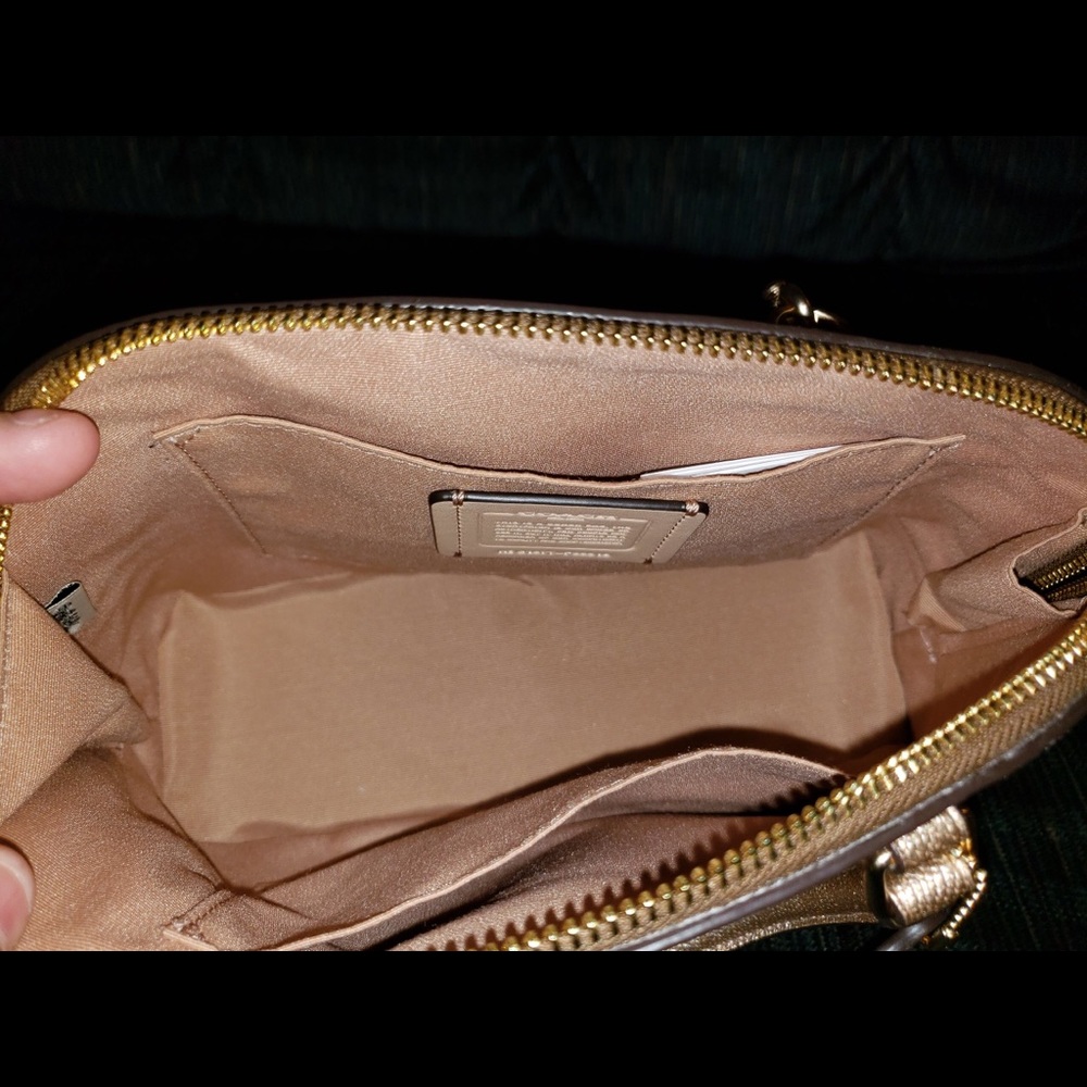 Rose gold coach Purse